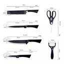 Ver imagem 4 de Conjunto de Facas de Cozinha Churrasco Cutelo com Lâmina Aço Inox 6 Peças Preto