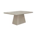 Ver imagem 1 de Mesa de Jantar Slim Retangular Tampo MDF/Vidro 160cm Pampulha New Moveis Leifer Off White, Reto com