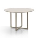 Ver imagem 6 de Conjunto Sala de Jantar Mesa em MDF com Vidro 4 Cadeiras Moscou Bege/Champagne/Off White