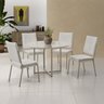 Conjunto Sala de Jantar Mesa em Mdf com Vidro 4 Cadeiras Moscou - 1