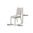 Ver imagem 4 de Conjunto Sala de Jantar Mesa em MDF com Vidro 4 Cadeiras Moscou Marrom/Fendi/Off White