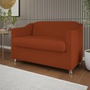 Ver imagem 2 de Namoradeira Elegante 2 Lugares Sala de Estar – Balaqui Decor Cor:Terracota