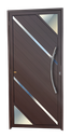 Ver imagem 1 de Porta Alumínio Lambril Oasis c/Puxador D.Marrom Corten 100 Brimak