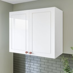 Armário Aéreo 2 Portas 80 Cm Pérola Yescasa - 2