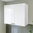 Ver imagem 1 de Armário Aéreo 2 Portas 80 cm Pérola Yescasa Branco