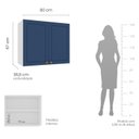 Ver imagem 5 de Armário Aéreo 2 Portas 80 Cm Pérola Yescasa