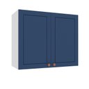 Ver imagem 4 de Armário Aéreo 2 Portas 80 cm Pérola Yescasa Azul/Branco