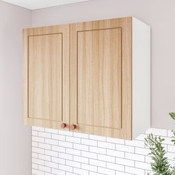 Armário Aéreo 2 Portas 80 Cm Pérola Yescasa - 2