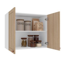 Armário Aéreo 2 Portas 80 Cm Pérola Yescasa - 3