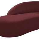Ver imagem 6 de Kit Divã Luna 140cm Lado Esquerdo e 01 Poltrona Base de Ferro Dourado Suede Cor Bordô