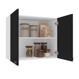 Armário Aéreo 2 Portas 80 Cm Pérola Yescasa - 3