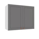 Ver imagem 4 de Armário Aéreo 2 Portas 80 cm Pérola Yescasa Cinza/Branco