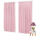 Ver imagem 1 de Cortina Jacquard 3,0 X 2,7m Sala Quarto Rosa Lilly Home Enxovais