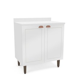 Balcão para Cozinha 2 Portas 80 Cm Pérola Yescasa - 4