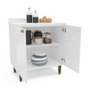 Ver imagem 5 de Balcão para Cozinha 2 Portas 80cm sem Tampo Pérola Branco Yescasa