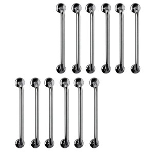 Barra de Apoio 60cm Aço Inox Kit 12 Unidades Acessibilidade Suporte Idoso Criança Gestante Banheiro 
