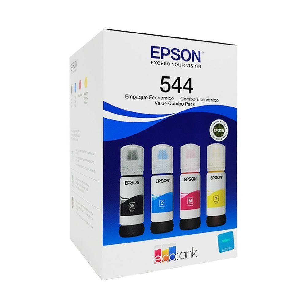 Kit Refil de Tinta Epson 544, Preto/magenta/ciano/amarelo, 65ml - T544520-4p