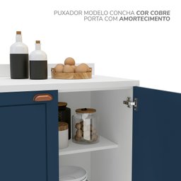 Balcão para Cozinha 2 Portas 80 Cm Pérola Yescasa - 6