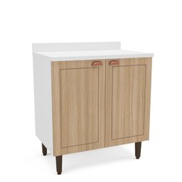 Balcão para Cozinha 2 Portas 80 Cm Pérola Yescasa - 4