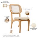 Ver imagem 5 de Kit 4 Cadeiras para Sala de Jantar Cozinha Estofada e Tela Mariah L02 Linho Cru - Lyam Decor