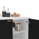 Ver imagem 6 de Balcão para Cozinha 2 Portas 80cm sem Tampo Pérola Branco e Preto Yescasa