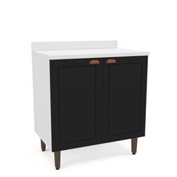 Balcão para Cozinha 2 Portas 80 Cm Pérola Yescasa - 4