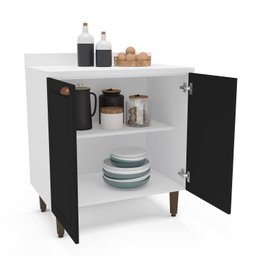 Balcão para Cozinha 2 Portas 80 Cm Pérola Yescasa - 3