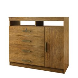 Cômoda Ipanema Sapateira espaço para tv com 4 Gavetas 1 Porta 2 nichos MobyCasa Moveis Canela Off Wh - 2 Cômoda Ipanema Sapateira espaço para tv com 4 Gavetas 1 Porta 2 nichos MobyCasa Moveis Canela Off Wh - 2