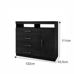 Cômoda Ipanema Sapateira espaço para tv com 4 Gavetas 1 Porta 2 nichos MobyCasa Moveis Canela Off Wh - 3 Cômoda Ipanema Sapateira espaço para tv com 4 Gavetas 1 Porta 2 nichos MobyCasa Moveis Canela Off Wh - 3