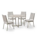 Ver imagem 2 de Conjunto Sala de Jantar Mesa em MDF com Vidro 4 Cadeiras Moscou Bege/Champagne