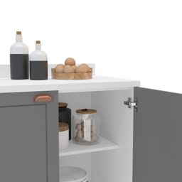 Balcão para Cozinha 2 Portas 80 Cm Pérola Yescasa - 6