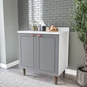 Ver imagem 2 de Balcão para Cozinha 2 Portas 80 Cm Pérola Yescasa