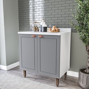 Balcão para Cozinha 2 Portas 80 Cm Pérola Yescasa