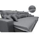 Ver imagem 4 de Sofá Retrátil e Reclinável 3.52m com Molas Ensacadas Cama inBox Prime Tecido Linho Cinza Escuro