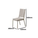 Ver imagem 4 de Conjunto Sala de Jantar Mesa em MDF com Vidro 4 Cadeiras Moscou Marrom/Fendi