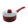 Panela Vermelha 16cm Revestimento Cerâmico Com Tampa Lyor - 1