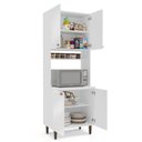 Ver imagem 3 de Paneleiro / Torre Quente 4 Portas 2 Nichos para Forno e Utensílios com 80 Cm Pérola Yescasa