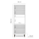 Ver imagem 5 de Paneleiro/Torre Quente 4 Portas 2 Nichos para Forno e Utensílios com 80 cm Pérola Yescasa Branco