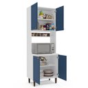 Ver imagem 3 de Paneleiro / Torre Quente 4 Portas 2 Nichos para Forno e Utensílios com 80 Cm Pérola Yescasa