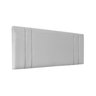 Cabeceira de Cama Estofada Siena Double Essencial Corino Rbl:queen Painel/branco - 1