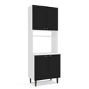 Ver imagem 4 de Paneleiro / Torre Quente 4 Portas 2 Nichos para Forno e Utensílios com 80 Cm Pérola Yescasa