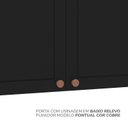 Ver mais imagens de Paneleiro/Torre Quente 4 Portas 2 Nichos para Forno e Utensílios com 80 cm Pérola Yescasa Preto/Bran
