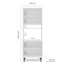 Ver imagem 5 de Paneleiro / Torre Quente 4 Portas 2 Nichos para Forno e Utensílios com 80 Cm Pérola Yescasa