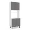 Paneleiro / Torre Quente 4 Portas 2 Nichos para Forno e Utensílios com 80 Cm Pérola Yescasa - 4