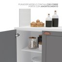 Ver imagem 7 de Paneleiro/Torre Quente 4 Portas 2 Nichos para Forno e Utensílios com 80 cm Pérola Yescasa Cinza/Bran