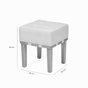Ver imagem 7 de Puff Quadrado Para Sala Apoio Para Os Pés 45 cm Linho Verde