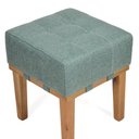 Ver imagem 2 de Puff Quadrado Para Sala Apoio Para Os Pés 45 cm Linho Verde