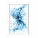 Ver imagem 2 de Quadro Decorativo - Movimento Abstrato Azul Abg053 Tela Canvas - 80x60cm