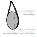 Ver imagem 4 de Espelho Adnet Fine com Alça em Couro 75x75