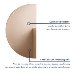 Espelho Orgânico Meia Lua Lapidado para Banheiro 89x48,7 - 4